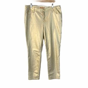 Ellen Tracy gold 5 pocket denim pants